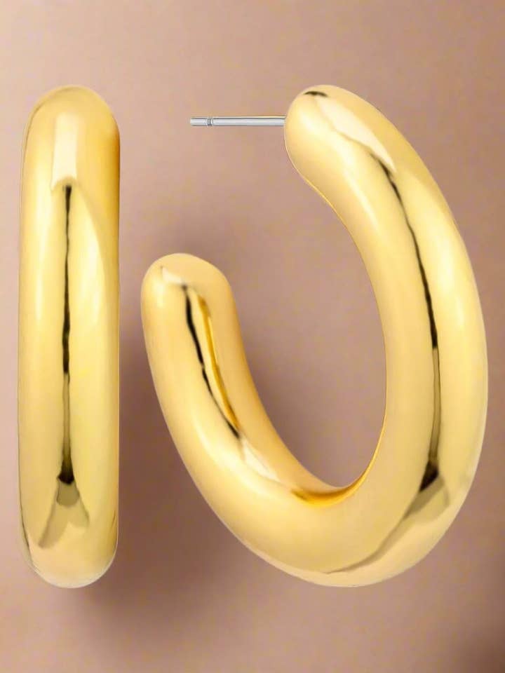 Brincos leves de aro aberto aberto para o dia a dia por atacado de My Girl in LA