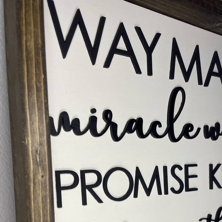 Ginger + Brich Inc. – Großhandel Schilder – Waymaker Farmhouse Schild | Handgemachtes Bauernhaus-Schild | Wanddekoration | Scripture Home Decor