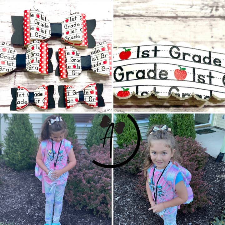 School Grade Hair Bows and Hair Clips for wholesale by A Squared Bowtique
