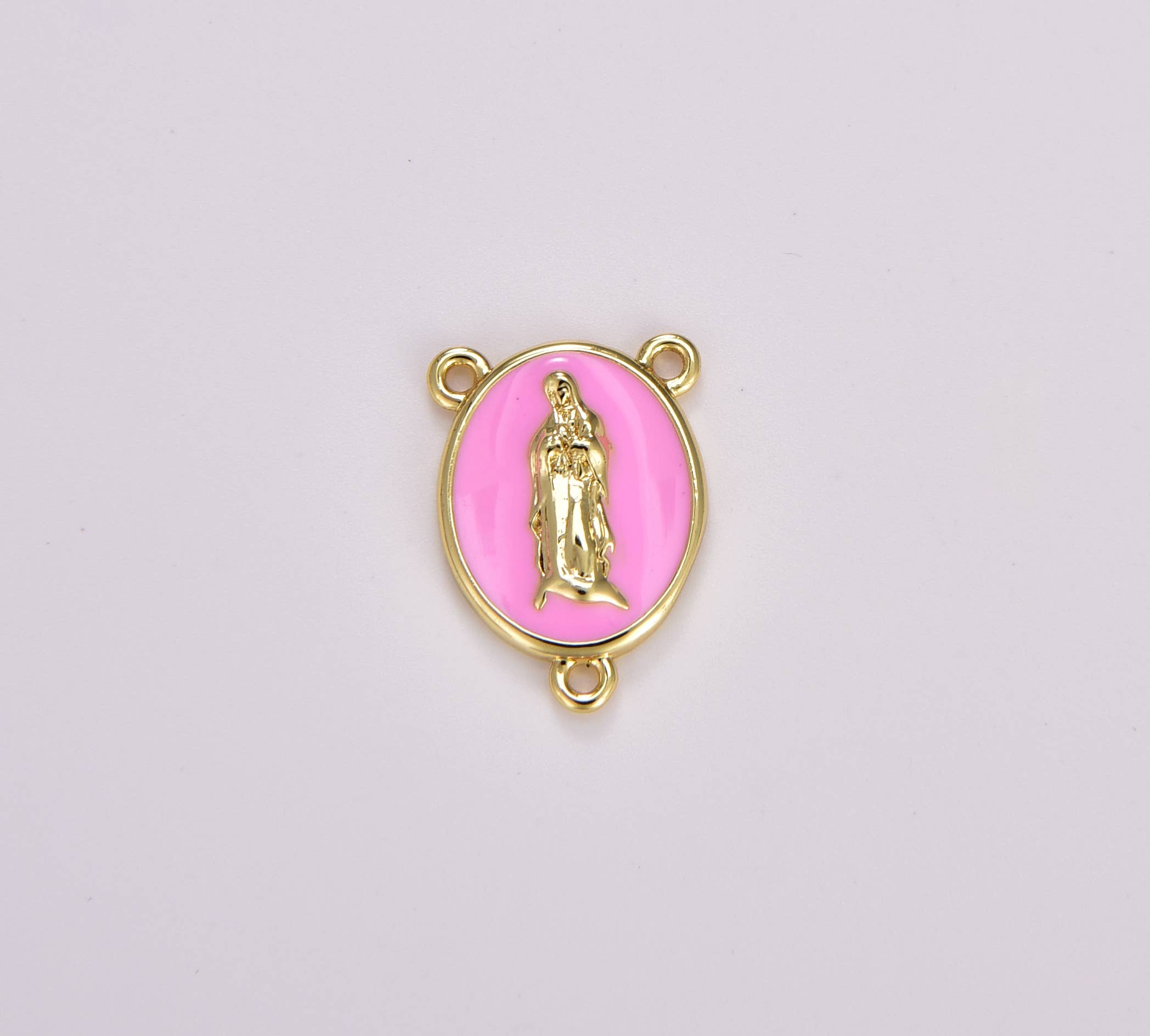 Beads Creation - Wholesale Individual Charm/Pendant - Our Lady of Guadalupe Rosary Centerpiece Connector, CN4382