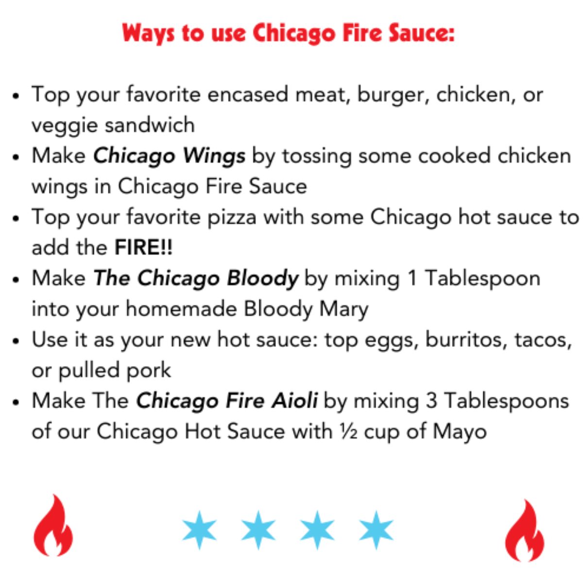 Big Fork - Wholesale Hot Sauce - Chicago Fire Sauce – Gourmet Hot Dog & Grill Hot Sauce10