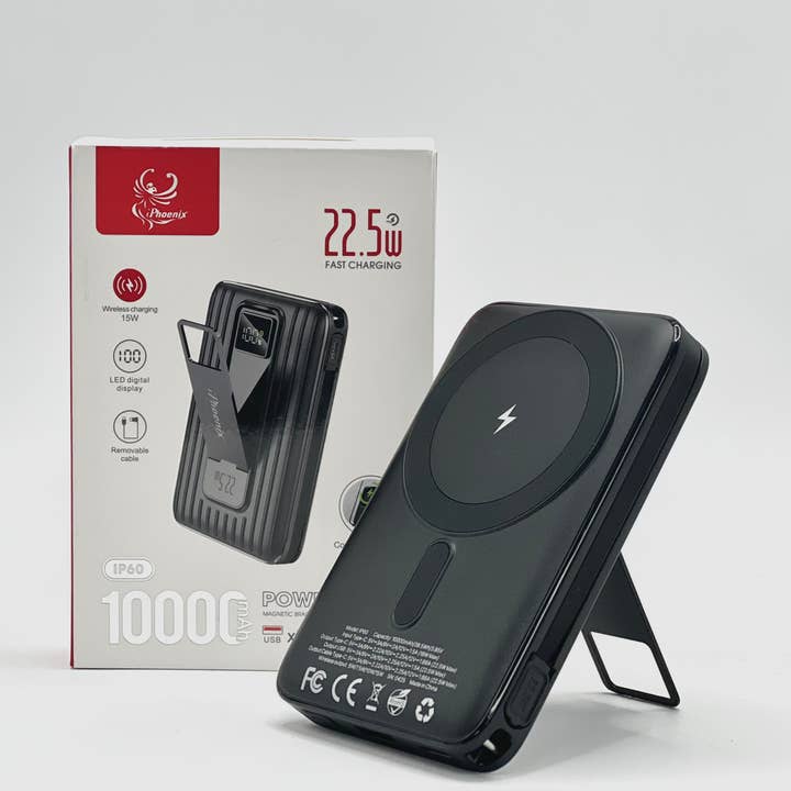 IP-60 trådløs opladning 15W powerbank med telefonholder for engroshandel hos iPhoenix Technology Corporation