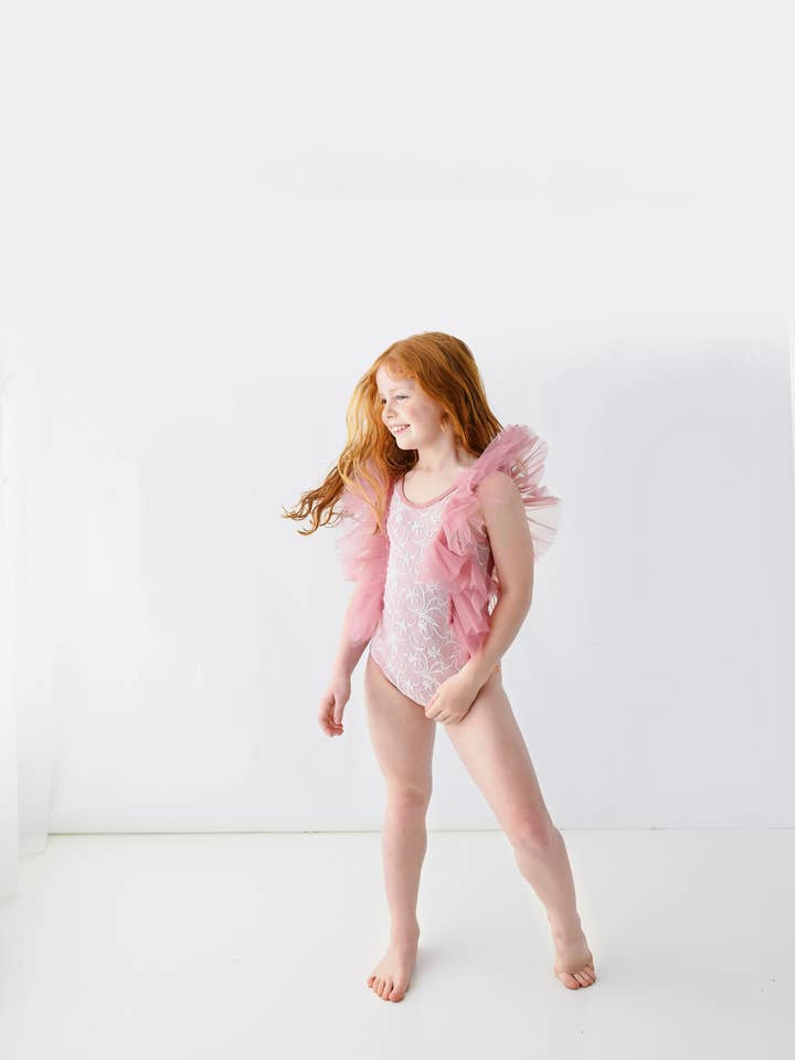 Badeanzug mit Spitzenfront für den Großhandel von Fancy Shmancy Baby