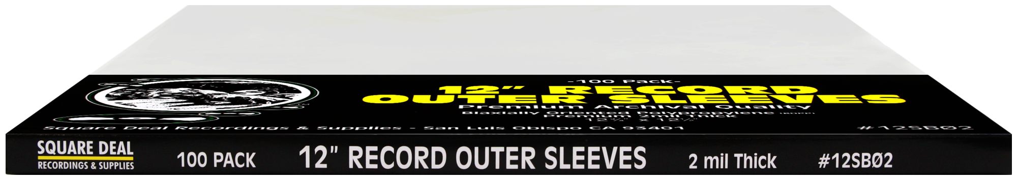 Square Deal Recordings & Supplies - Vendita all'ingrosso Accessori musicali - Bustine esterne trasparenti in BOPP 2 mil per dischi in vinile LP 12"6