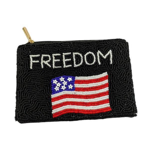 Monedero de Mujer Completamente Bordado AMERICAN FREEDOM para venta al por mayor de Nima Accessories Inc