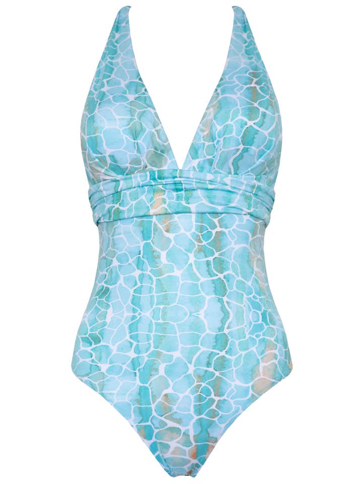AQUA PEBBLES SANTORINI SWIMSUIT for wholesale by Sophia Alexia