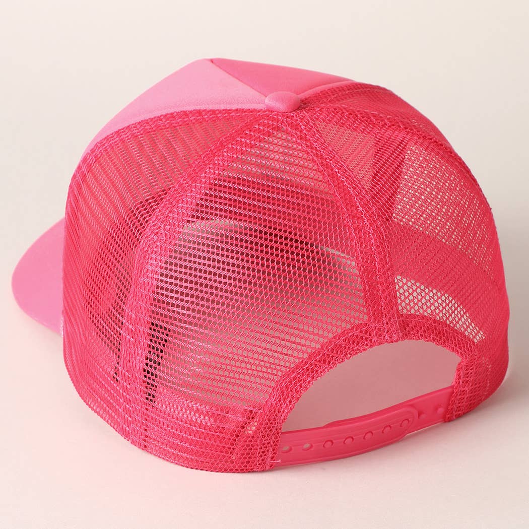 Fashion City - Vente Casquette de camionneur – femme - Casquette de camionneur à dos en maille brodée DRUNK10