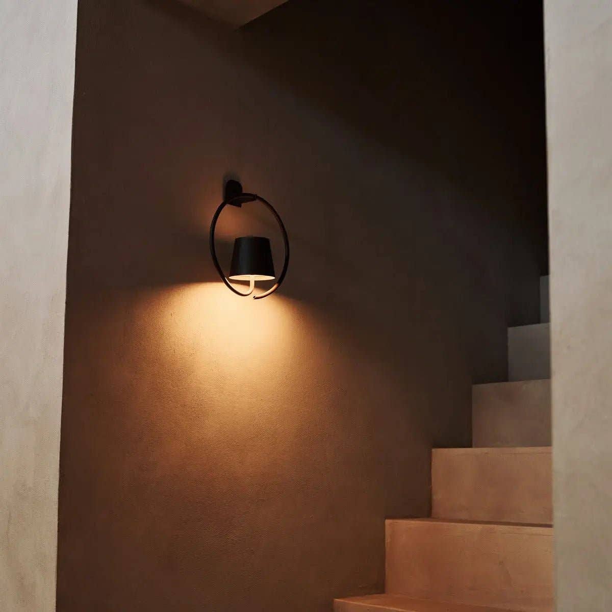 Tavellio - Wholesale Sconce - Cielo Dark Brown Rechargeable Metal Wall Lamp – Cordless, Dimmable, and Stylish6