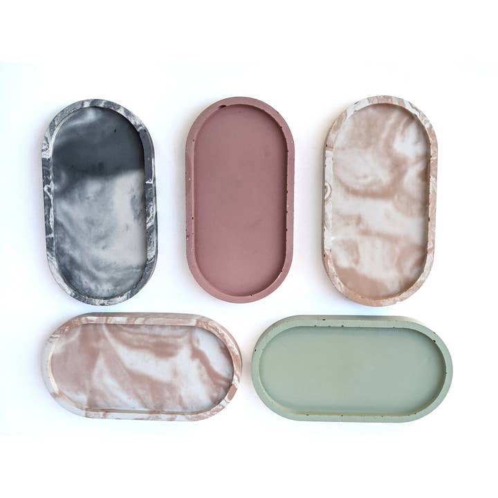 Concrete Trinket Tray for wholesale by Wize Owl Concrete Candles & Designs