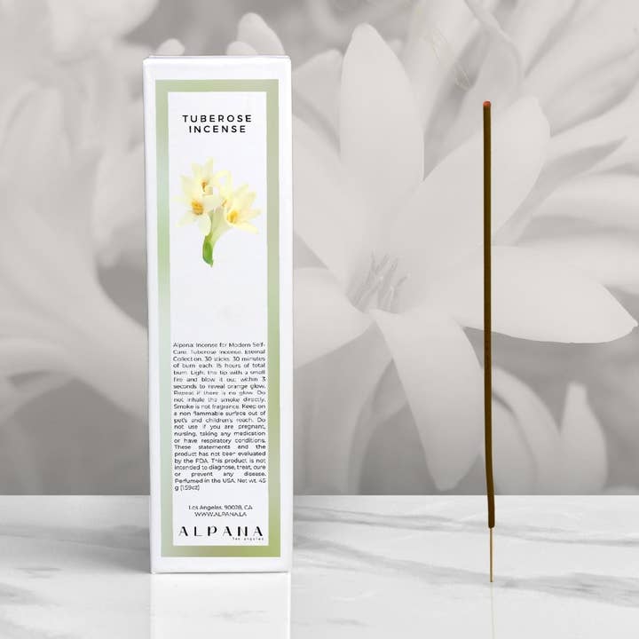Bâtonnets d'encens Tubéreuse pour la vente par Alpana Los Angeles