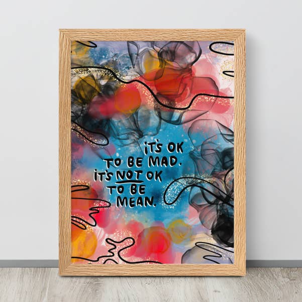 Mad Not Mean Art Print for wholesale by The Crybaby Club