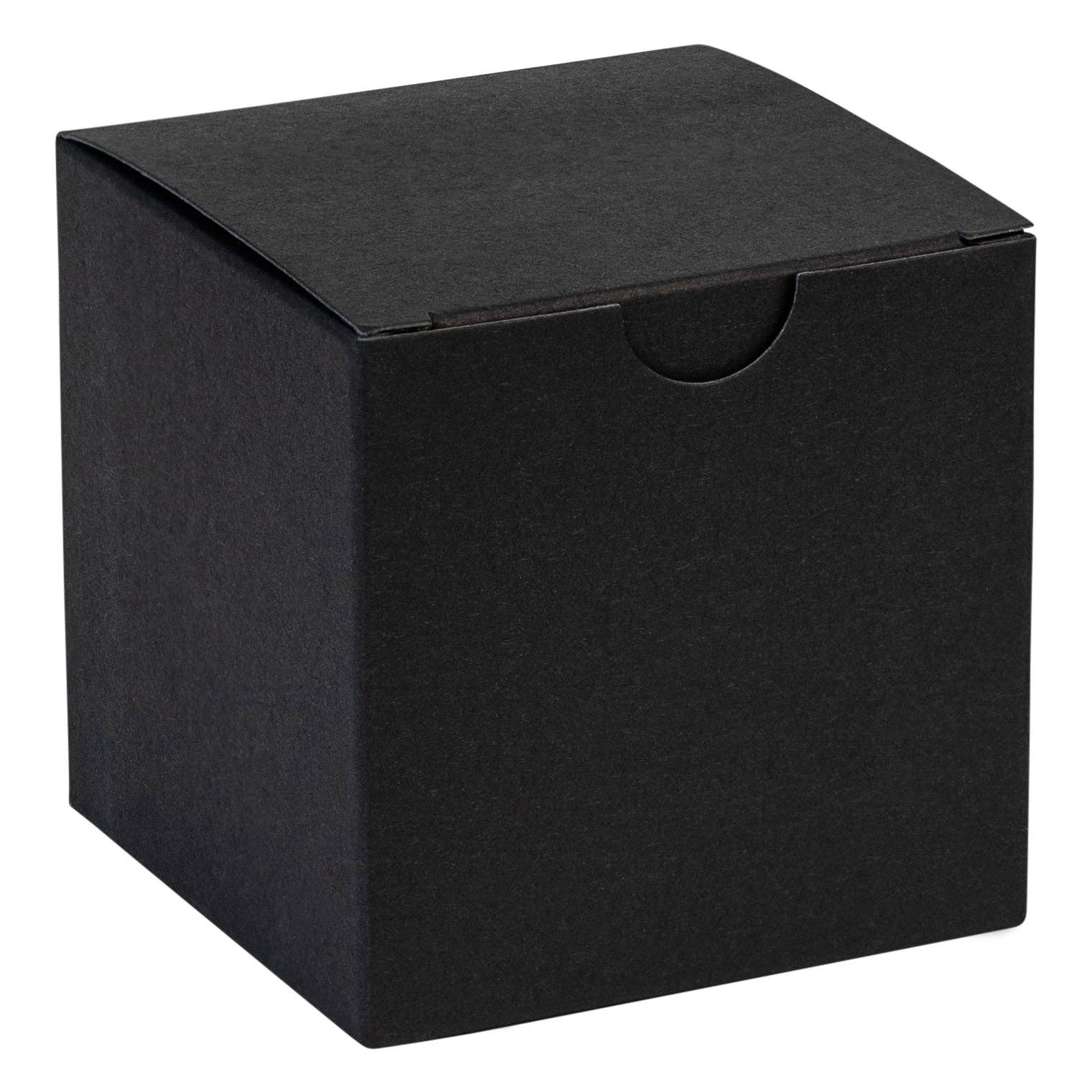 Hammont - Wholesale Gift Box - Cube Black Gift Tuck Top Boxes 18 Pack 3X3X30