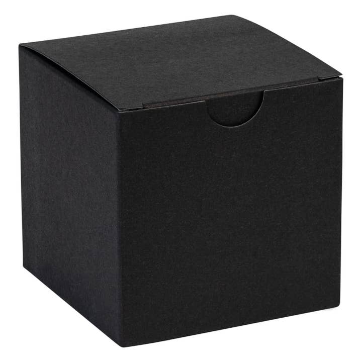 Hammont - Wholesale Gift Box - Cube Black Gift Tuck Top Boxes 18 Pack 3X3X3