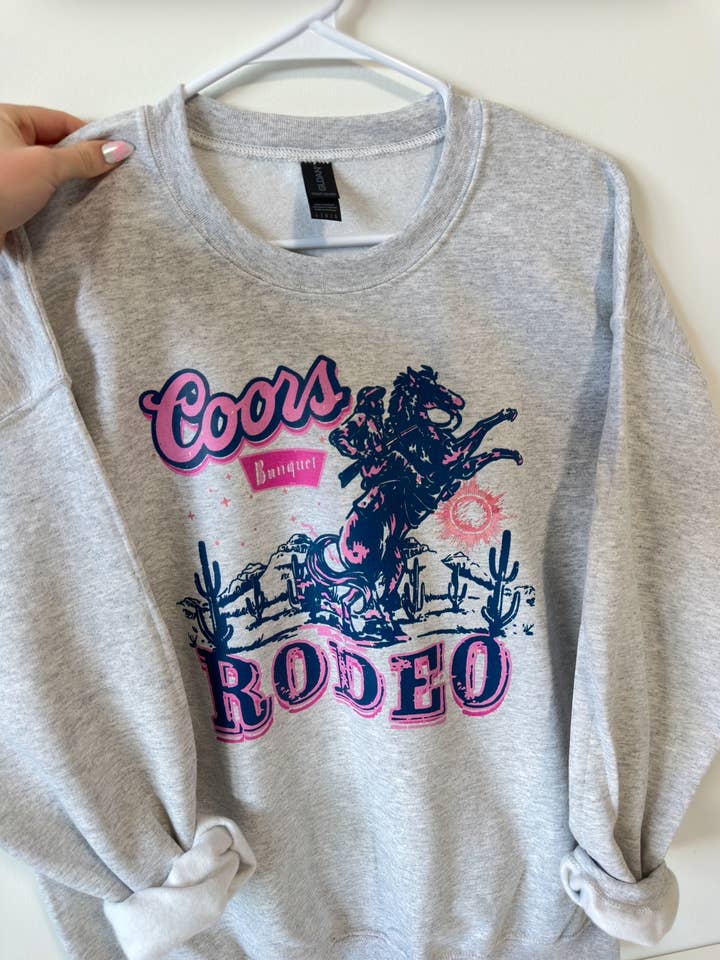 Wild Soul Babes - Wholesale Graphic Sweatshirt - Women's - "Coors Rodeo Pink Crewneck/Tee"