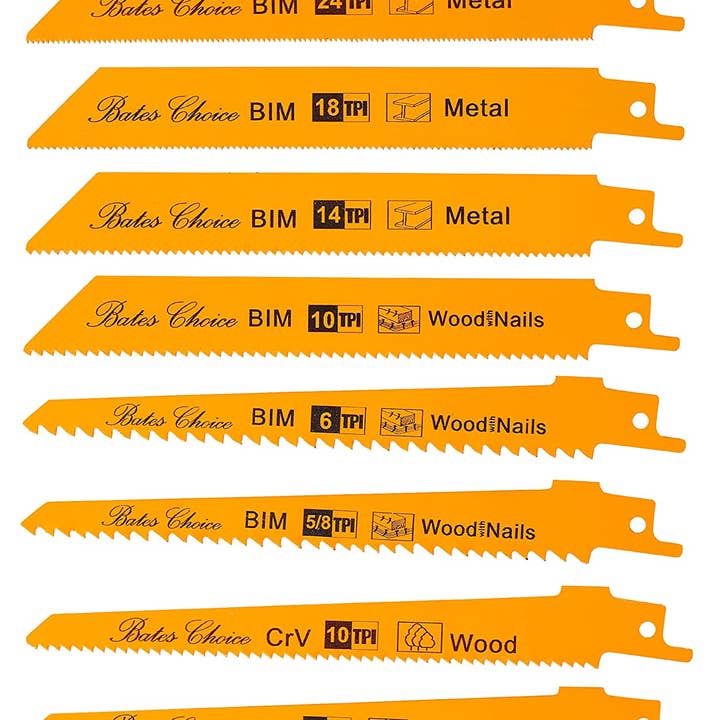 Bates Choice - Wholesale Handy Tool - Reciprocating Saw Blades, 8 Pack, 6 inch, Saw Blade1