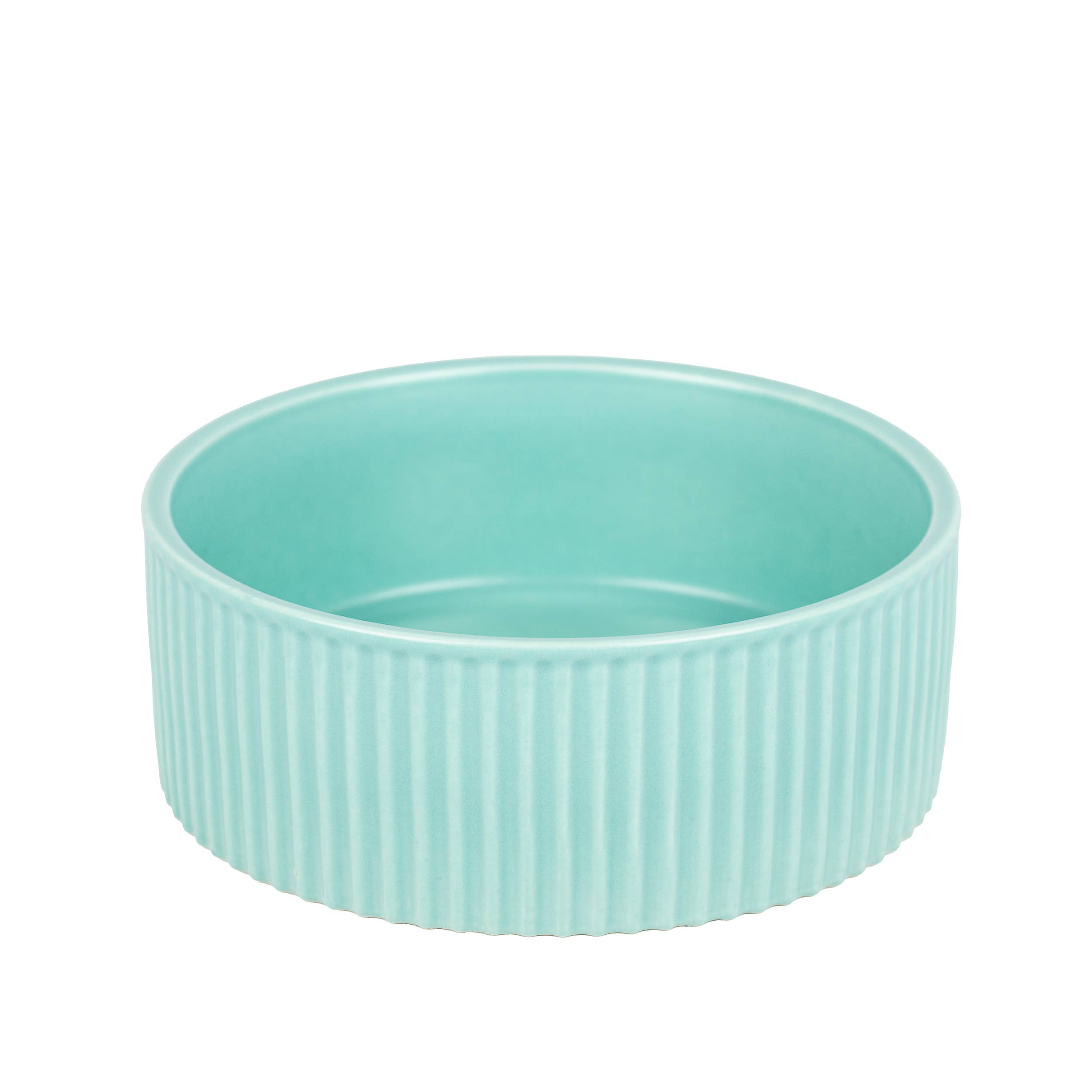 Park Life Designs - Wholesale Pet Bowl - Cat/Dog - JARDIN Ribbed Pet Bowl Collection – Modern Matte Exterior5
