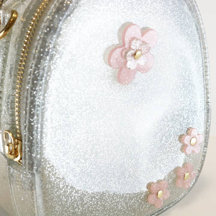 Doe a Dear - Wholesale Crossbody Bag - Kids - B3930F Floral Motifs Jelly Purse