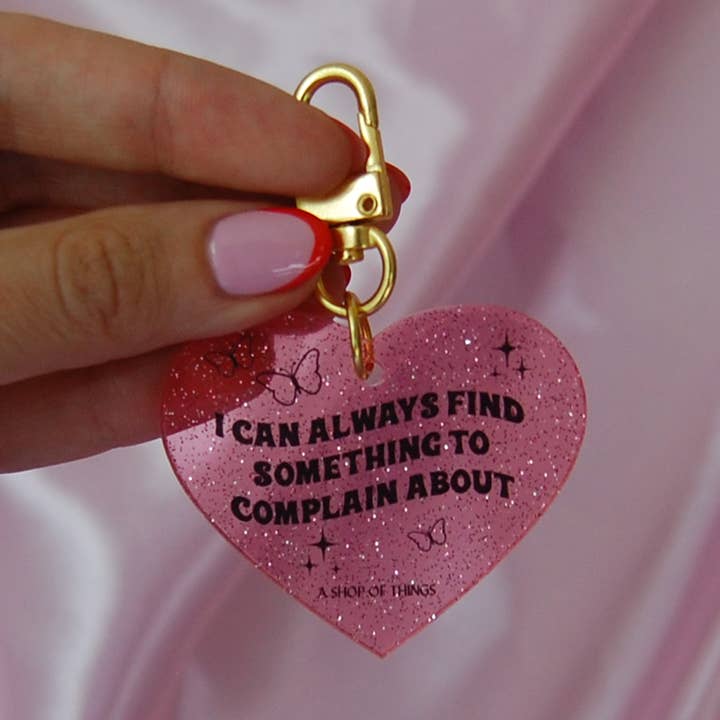 A Shop of Things - Wholesale Sleutelhanger - Dames - Klacht sleutelhanger met glitterhart0