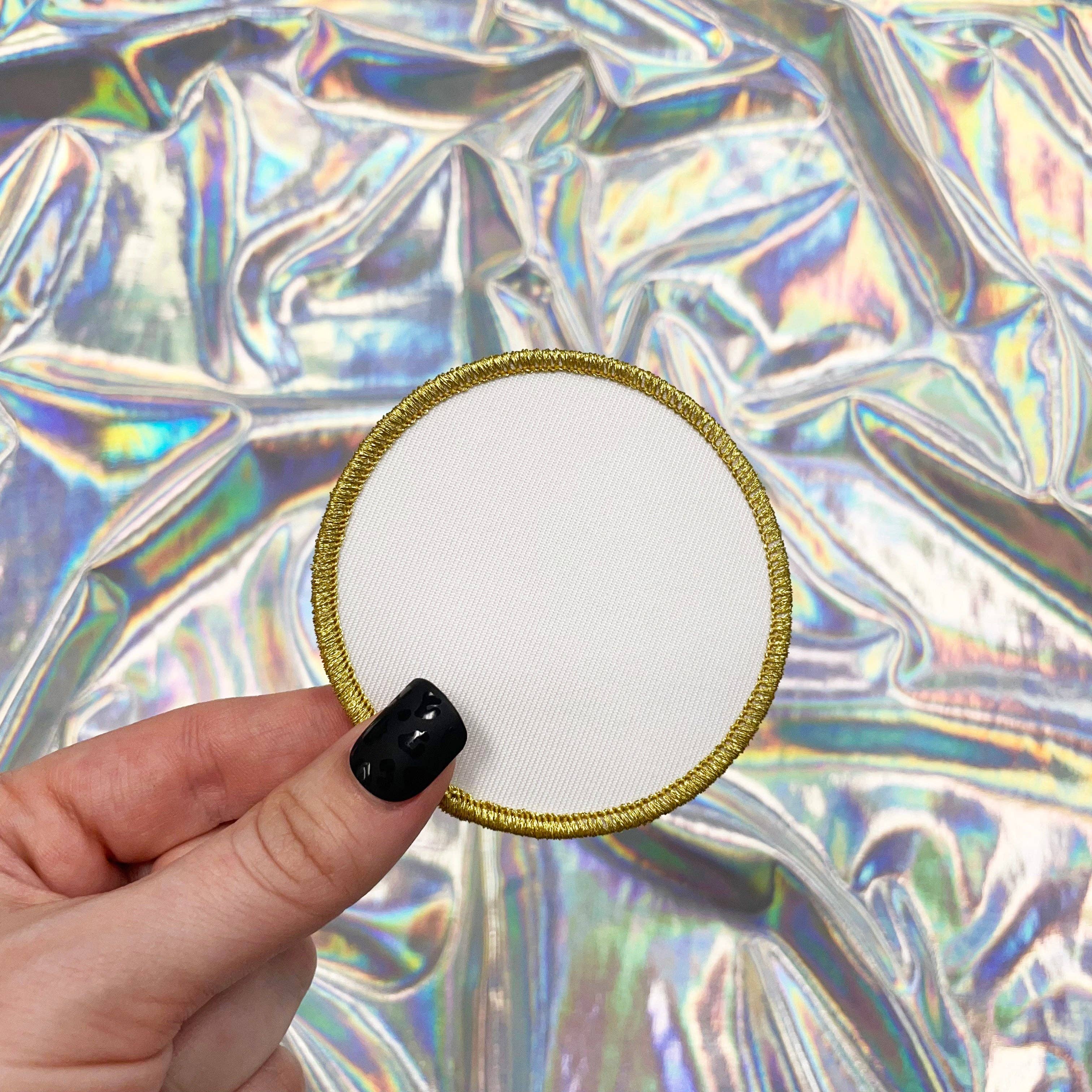 The Crafty Engineer - Wholesale Patch - Blank Sublimation Patches with Metallic Border - Individual3