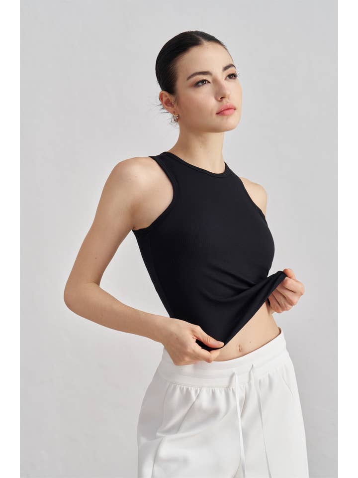 91thelabel - Wholesale Athletic Top - Women's - Madeline Ribbed Racer Back Active Top