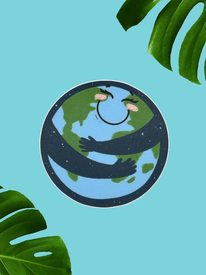 Earth Day Hug Sticker for wholesale by Outlet Orion