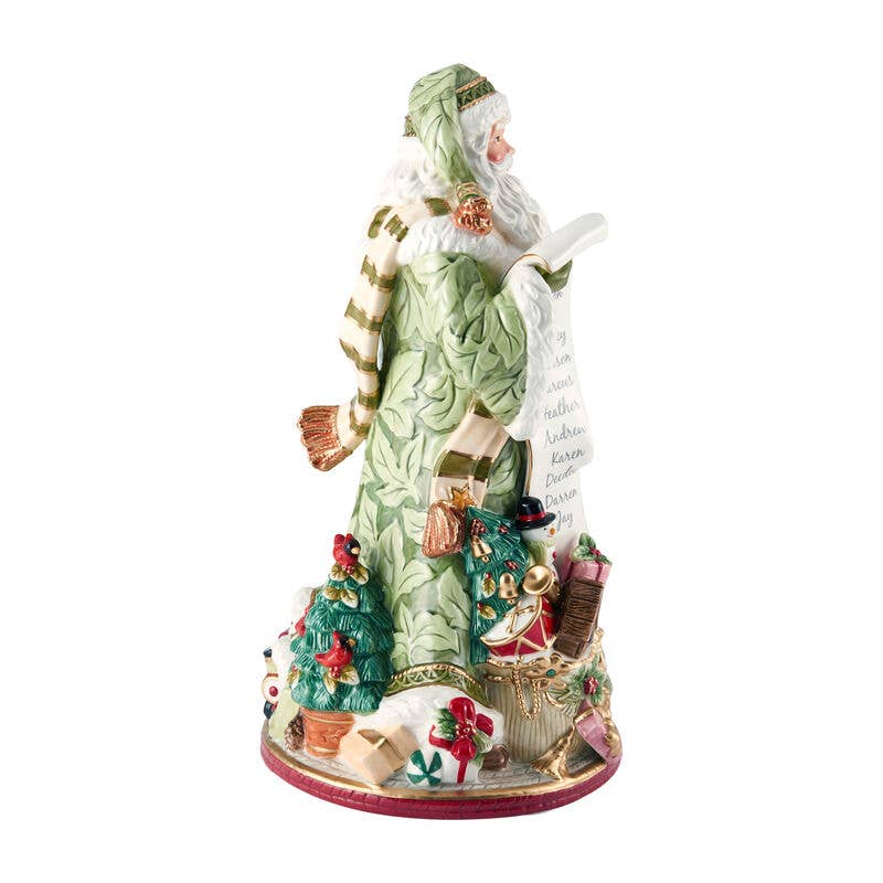 Fitz and Floyd® Mikasa® Pfaltzgraff® - Wholesale Decorative Figurine - Fitz and Floyd Holiday Hme Green Santa Gift Box Pkg3