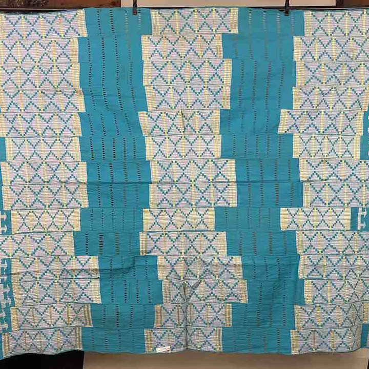 The Niger Bend - Wholesale Tapestry/Textile - Vintage Aso Oke Textile of Nigeria | 71 x 46"