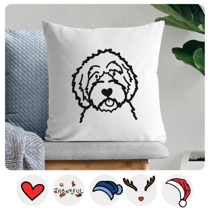 Love Always Aussiedoodle - Throw Pillow Cover for wholesale by Inkopious
