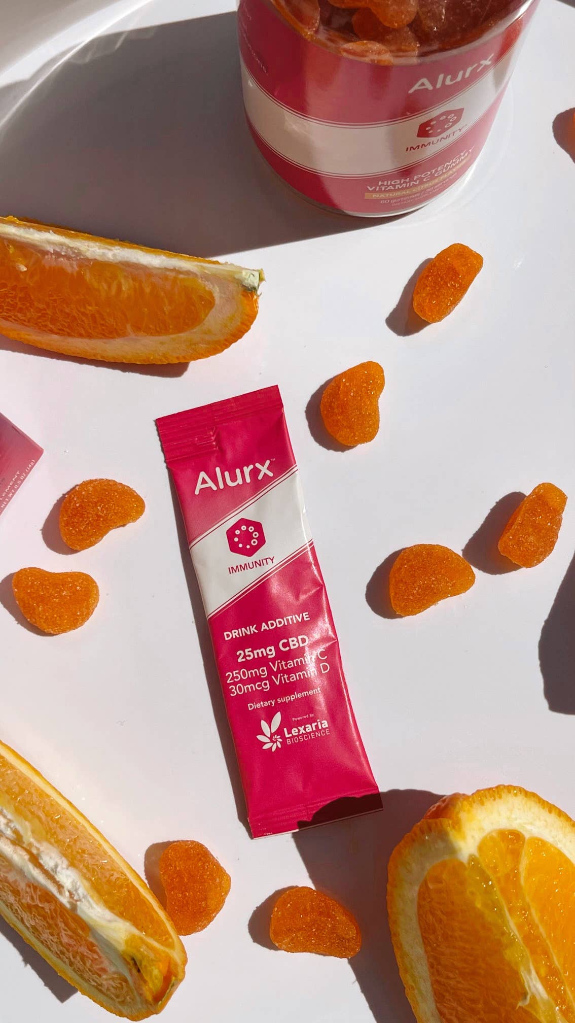 Alurx - Vente Supplément oral/vitamine - Supplément gommeux à la vitamine C, arôme naturel d'agrumes2