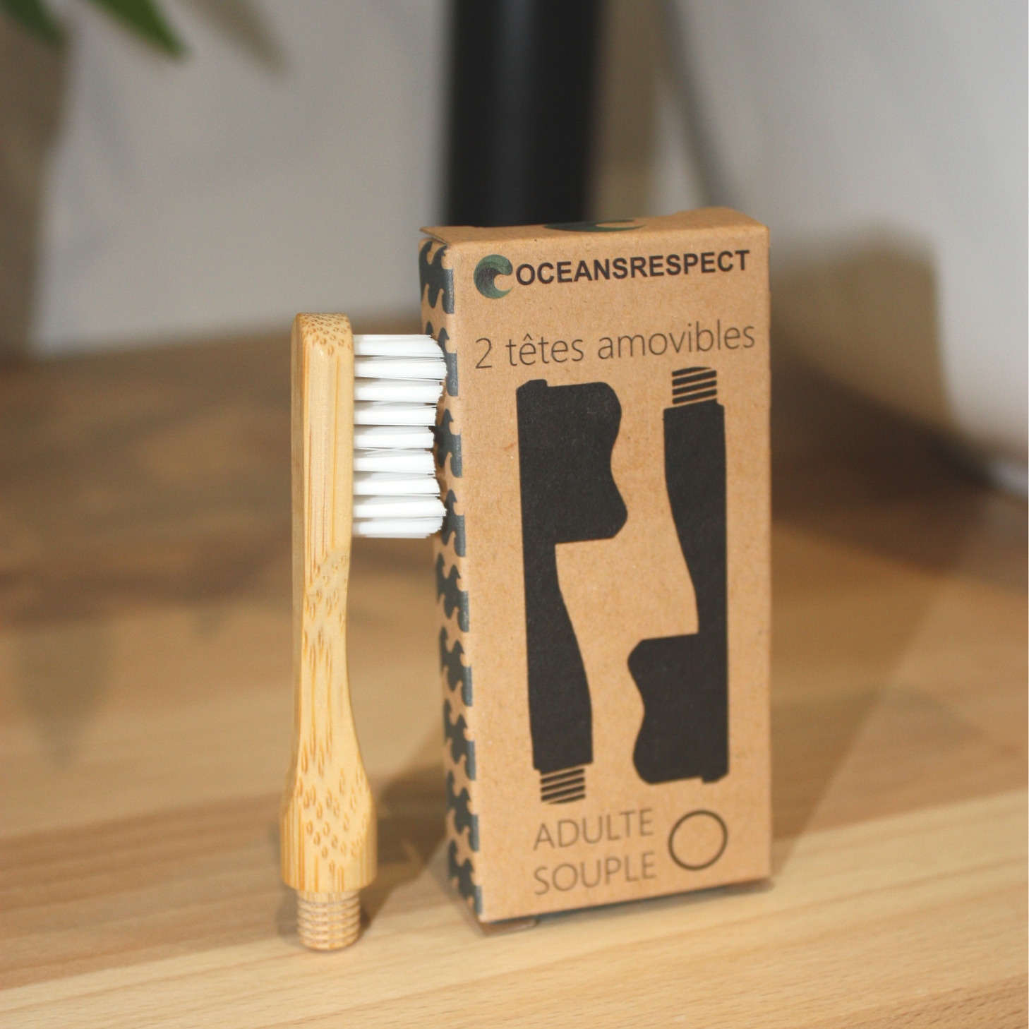 Oceansrespect 🌊🌍🌱 - Wholesale Toothbrush - Set of 2 Interchangeable Heads - Adult - Soft (Old packaging0