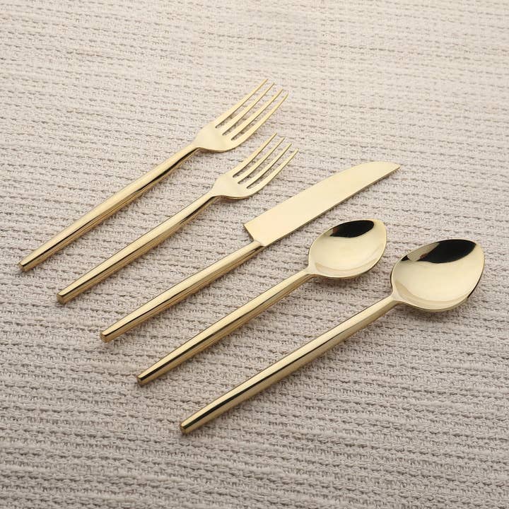 Brio PVD 5 Pc. Flatware Set for wholesale by INOX artisans