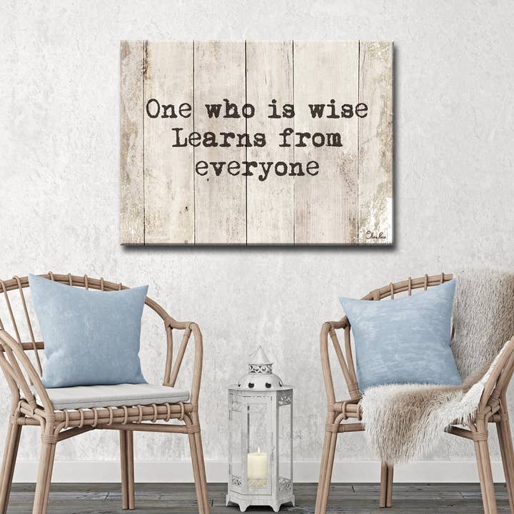 Ready2HangArt Inspirational 'Wise Learner' Wrapped Canvas Wall Art for wholesale by Ready2hangart, Inc.