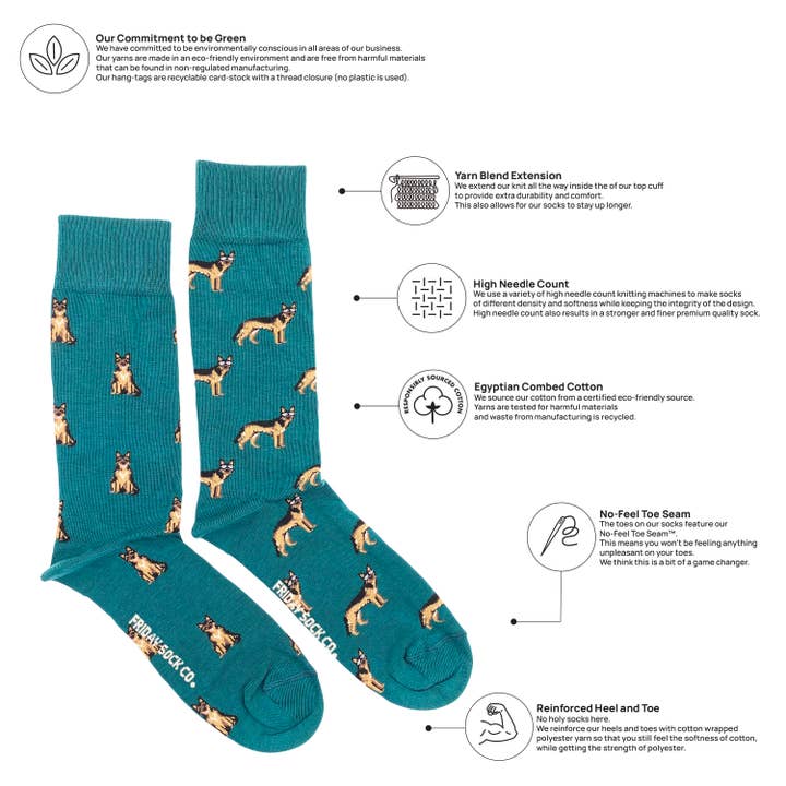 Friday Sock Co. - Venta al por mayor Calcetines - Hombre - Calcetines German Shepherd para hombre1