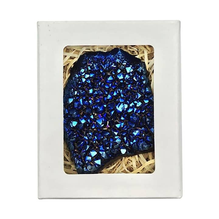 Mini Flat - Blue Aura for wholesale by Earths Elements Wholesale