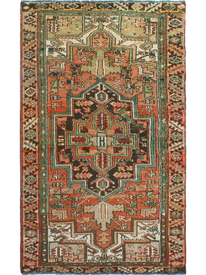 Fin VTG Sallsbur Rust/Brun Tæppe, 4'2" x 7'5" for engroshandel hos Noori Rug