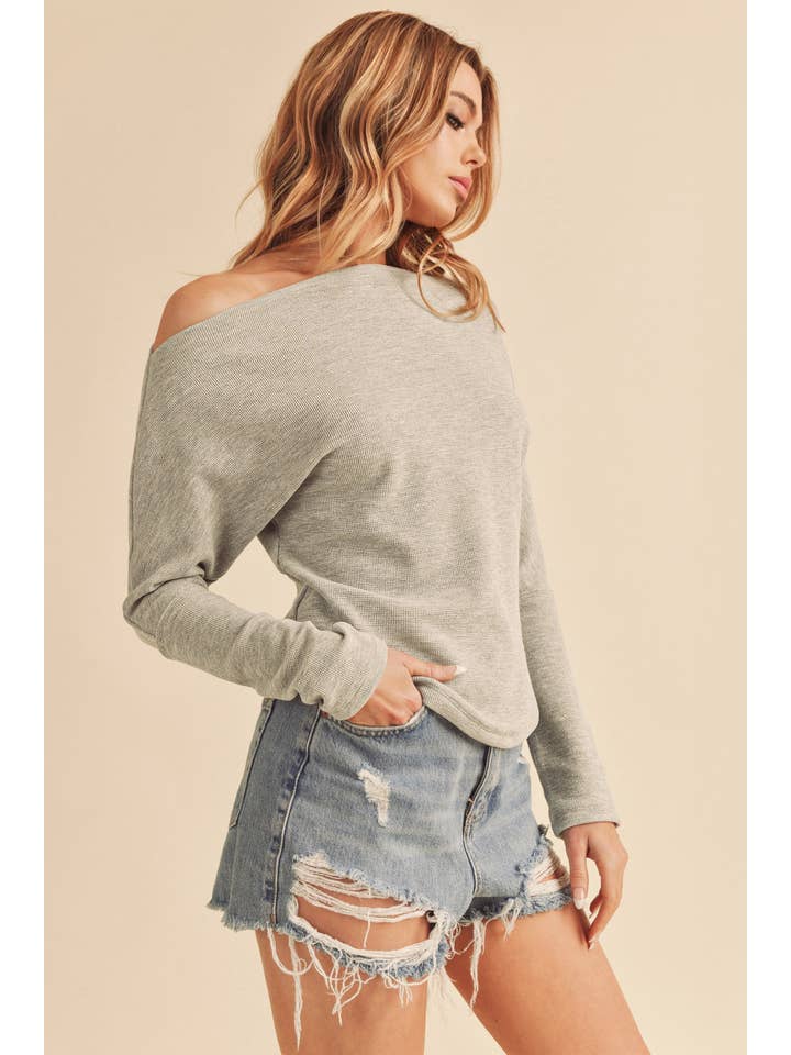 AEMI + CO - Wholesale Knit Top - Women's - 8114BN Lula Thermal Top