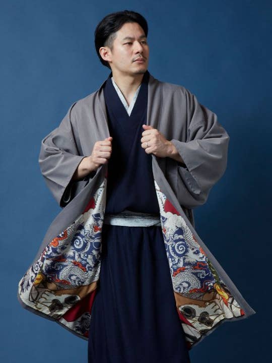 ANANRI - Unisex URAMASARI Long Haori for wholesale by Ametsuchi by Amina Collection