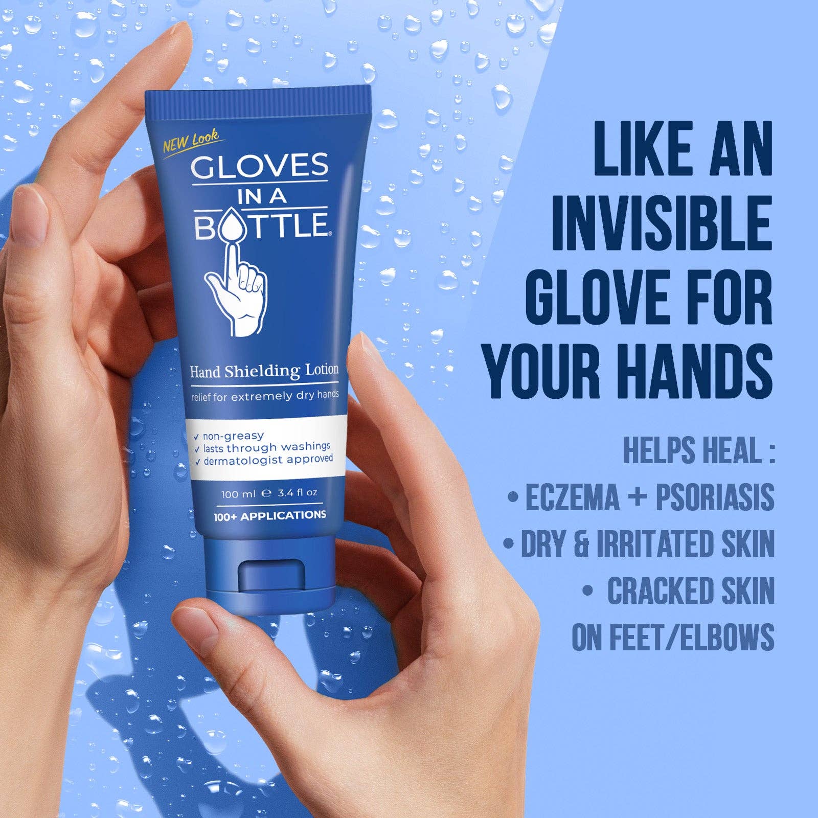 Gloves In A Bottle – Creme/loção para as mãos por atacado – Luvas em Garrafa — Loção de Blindagem, 3,4 oz5