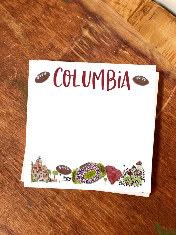 Columbia, SC Chunky Notepad-Stationery Writing Pad-100 Pages for wholesale by Happy By Rachel, LLC