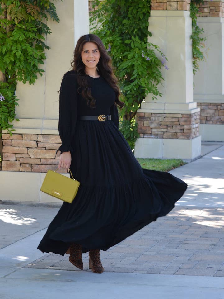 Amsterdam Black Emdroidered Maxi Dress for wholesale by Skirt Society