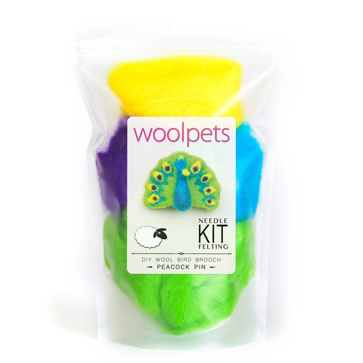 Påfågelstiftfiltsats för wholesale av Woolpets