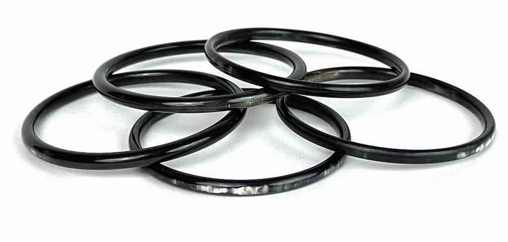 The Niger Bend - Wholesale Bangle Bracelet - Thin African cow horn bangle, 2 shades, 2 shapes4