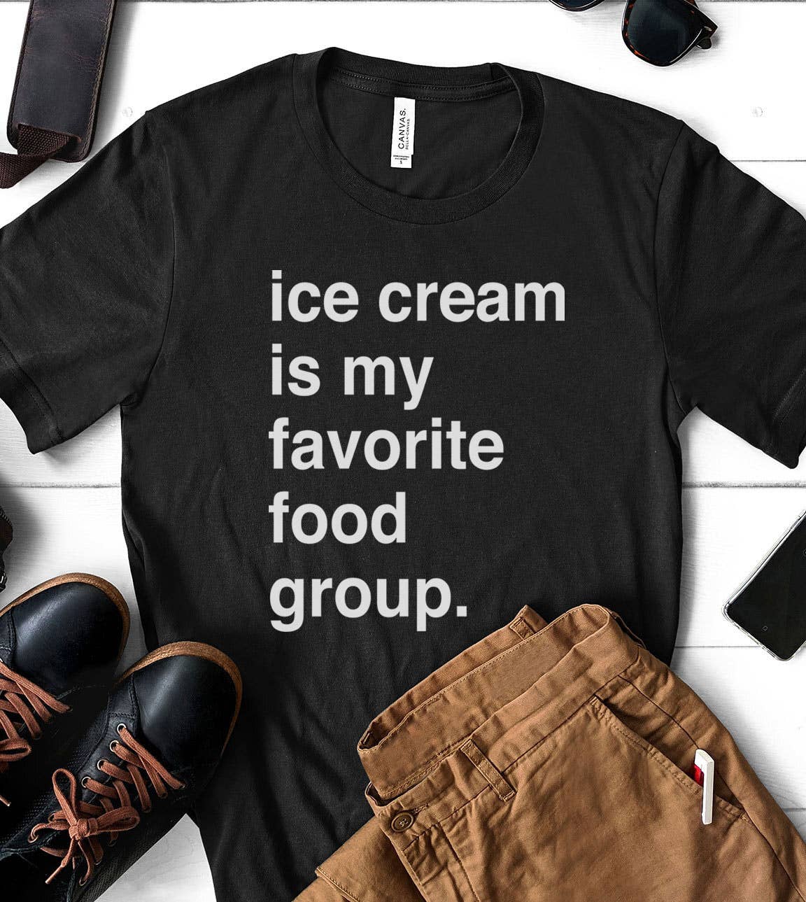 House Of Rodan - Wholesale T-Shirt (Graphic) - Women's - Ice Cream Is My Favorite Food - Fun Ice Cream Gift T-Shirt1