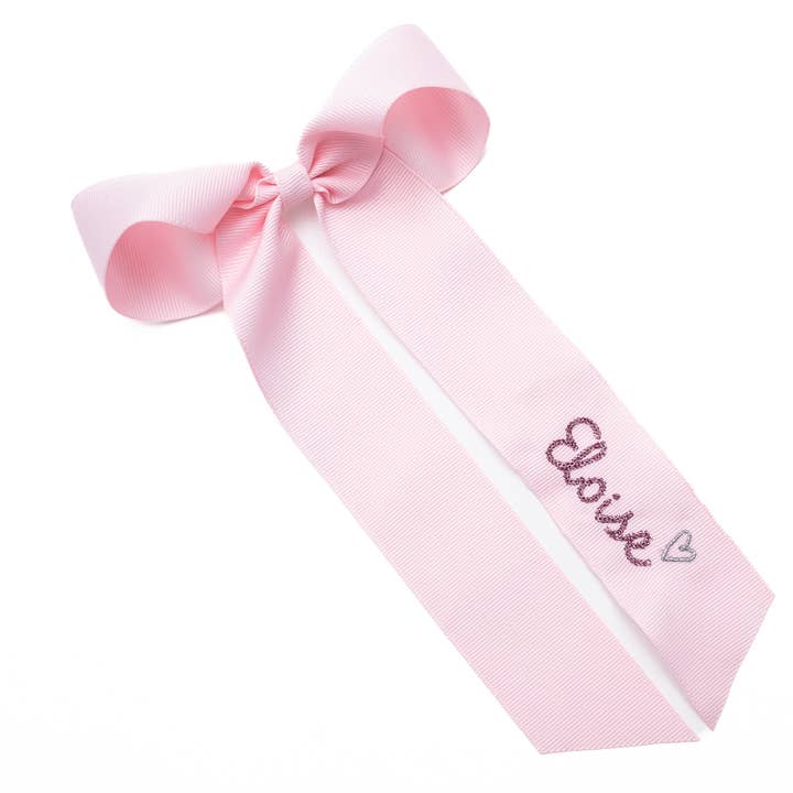 Lazo de nudo de grosgrain de cola larga para venta al por mayor de Stitch Monograms