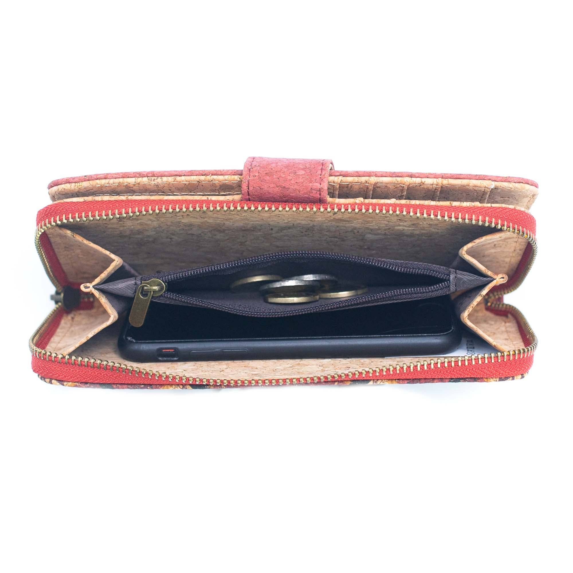 Meninas Bonitas Cork – wholesale Wallet – Women's – Natural Cork Mandala Pattern Women's Long Wallet/Cardholder2