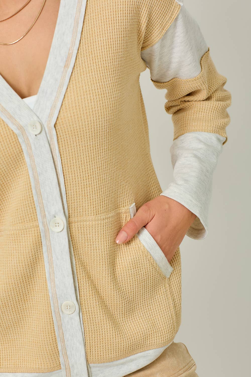 Mystree - Wholesale Cardigan - Women's - 60553 Color Block Hoodie Cardigan27