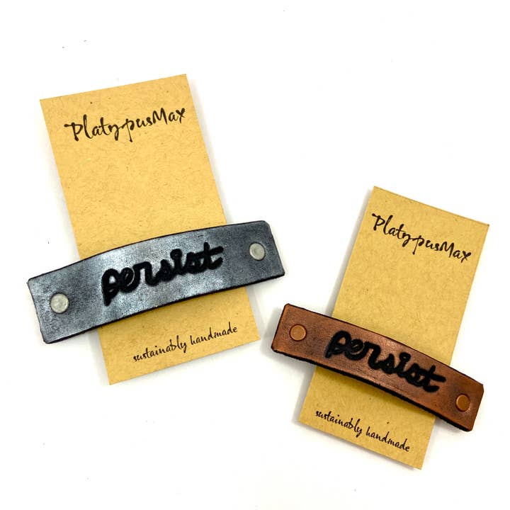 PERSIST Et ord billedtekst/Besked Hårklip Barrette for engroshandel hos PlatypusMax