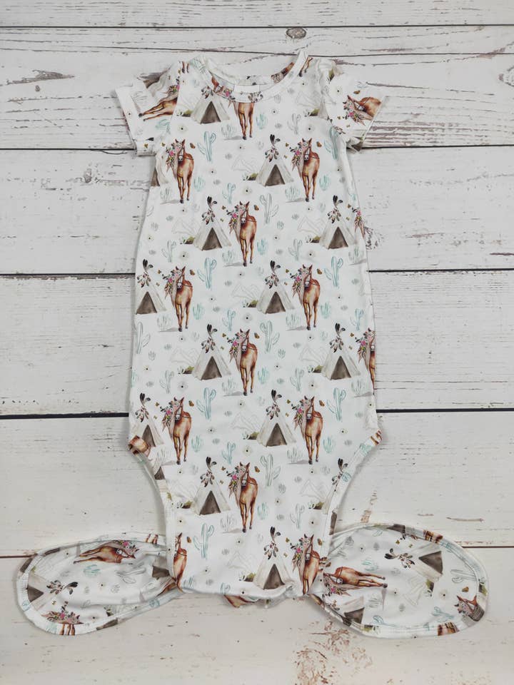 Camicia per neonato con stampa di cactus a forma di cavallo per la vendita all'ingrosso da parte di sassy kids palace