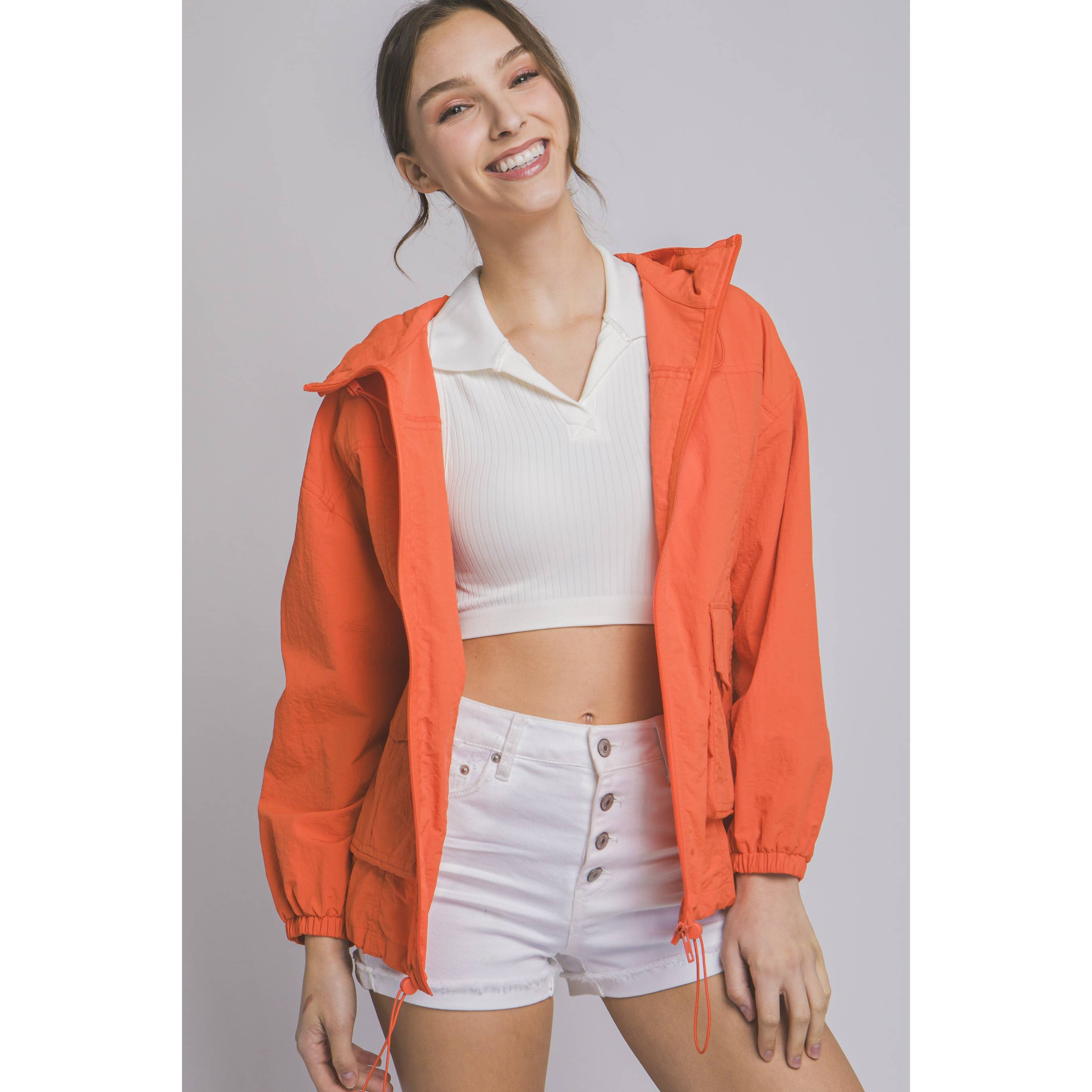 Apolline - Wholesale Windbreaker - Women's - Hooded Windbreaker Jacket with Adjustable Toggles7