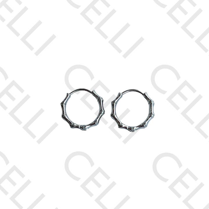 Celli Biju - Wholesale Hoop Earrings - Steel earring - bamboo hoop2